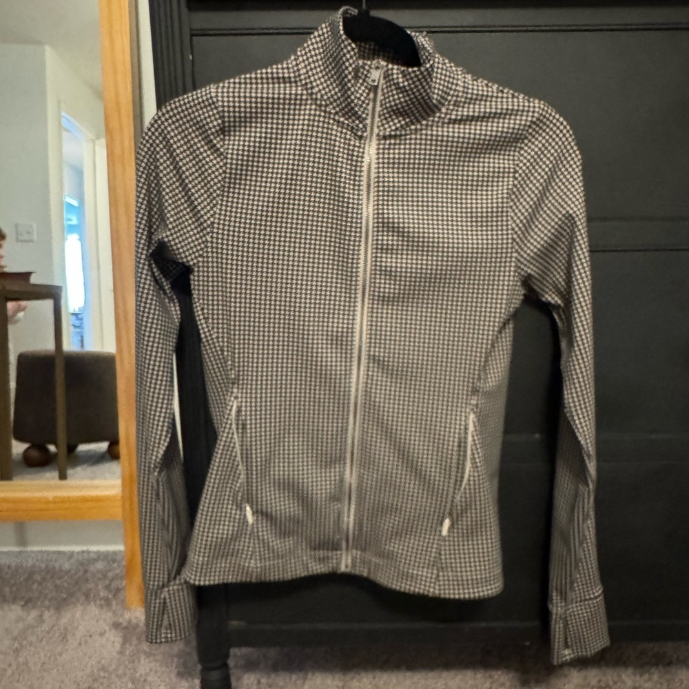 Women's Abercrombie Black and White Checkered Jacket